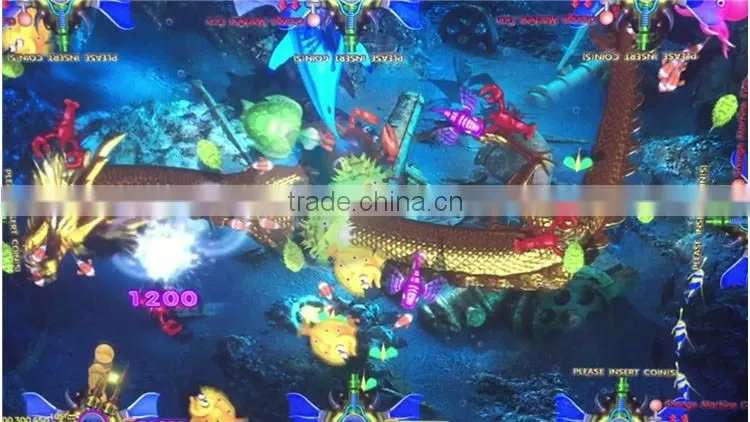 dianfu amusement with low price dragon king fishing game arcade 55 inch screen 8-player ocean monster fish hunter game machine