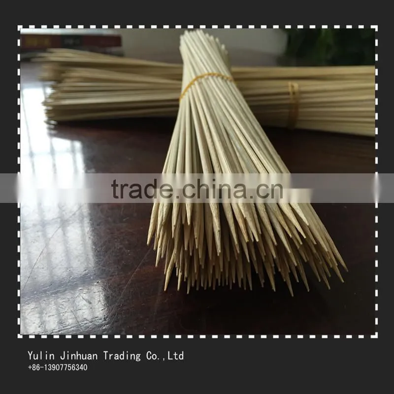 Small BBQ Dried Natural Round Bamboo Sticks bamboo skewer