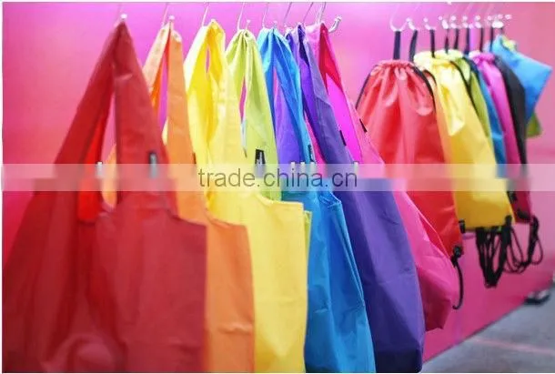 fashion foldable supermarket promotional nylon shopping bag