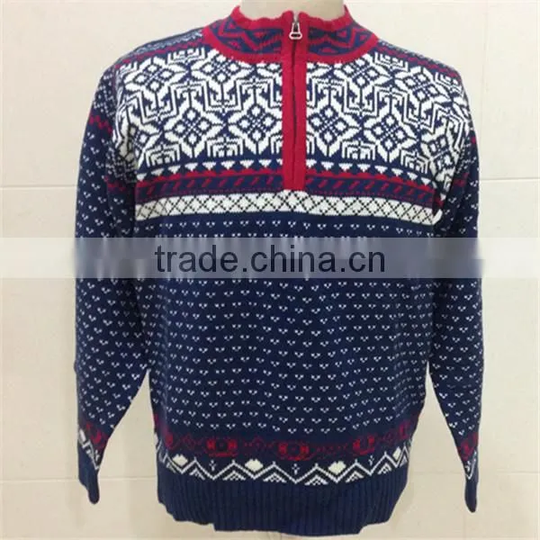 Mens jacquard sweater