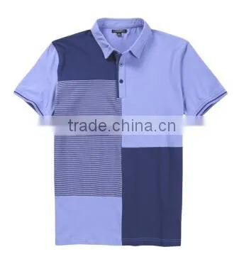yarn dyed colorblock high quality bulk polo shirts