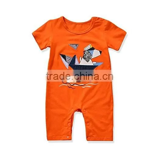 Healthy soft 100% cotton patch embroidered baby clothing set