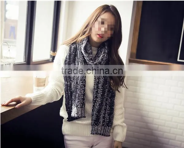 New style autumn and winter beautiful men and women acrylic couple scarfs korean style knitting scarf