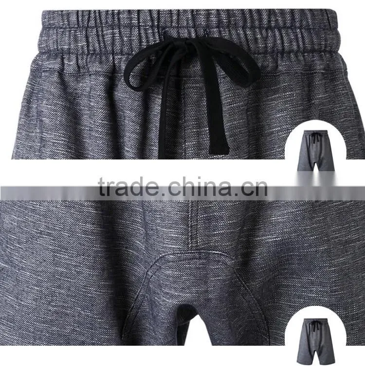 OEM High quality 100% cotton drawstring shorts custom men short pants in guangzhou