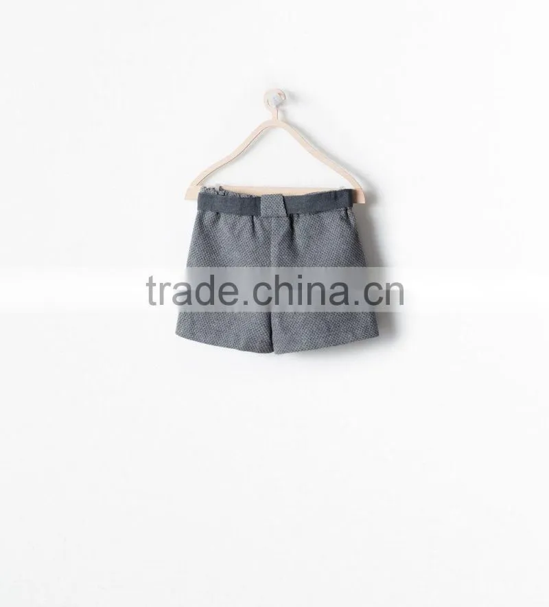 fashional girls short pants with belt
