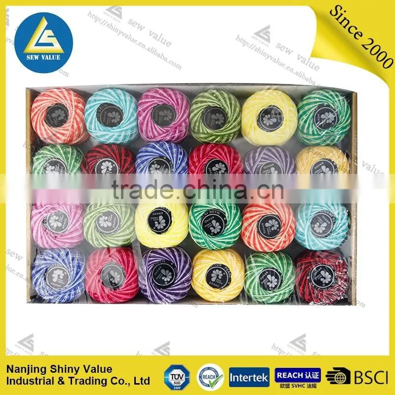 9s/2 colorful assorted china embroidery dyeable sewing thread