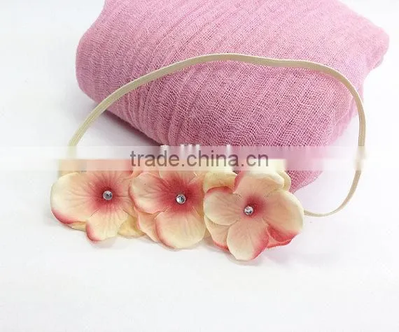 Eco-friendly Customized Baby pink and white cheesecloth photography prop baby photo prop Hand dyed christmas gift wrap