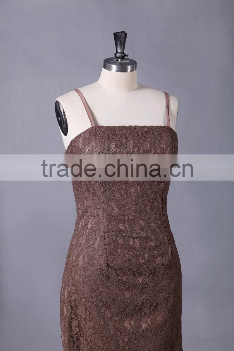 middle length girlish satin bridesmaid dress party dress ED 133