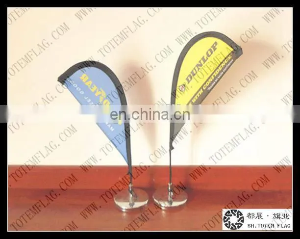 Heat sublimation printing table flag / Custom polyester table flag