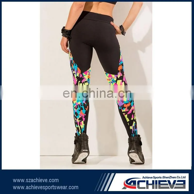 Thick sublimated leggings zip pockets
