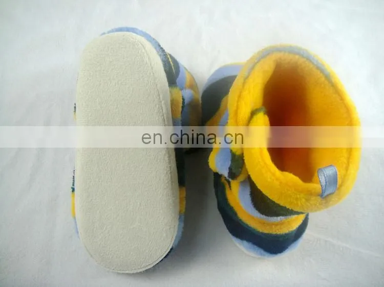 Personalized soft warm indoor plush baby shoes winter boots