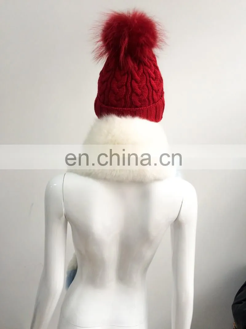 2017 Custom New Design Fashion Real Fox Fur Korean Scarf