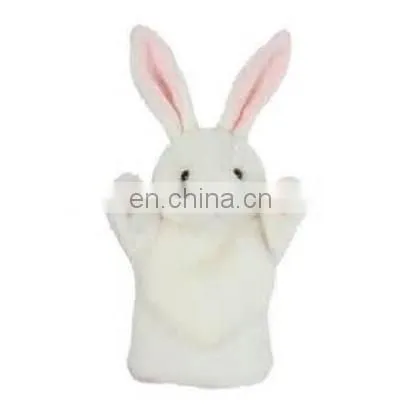 Yangzhou manufacturer stuffed plush white rabbit hand puppet