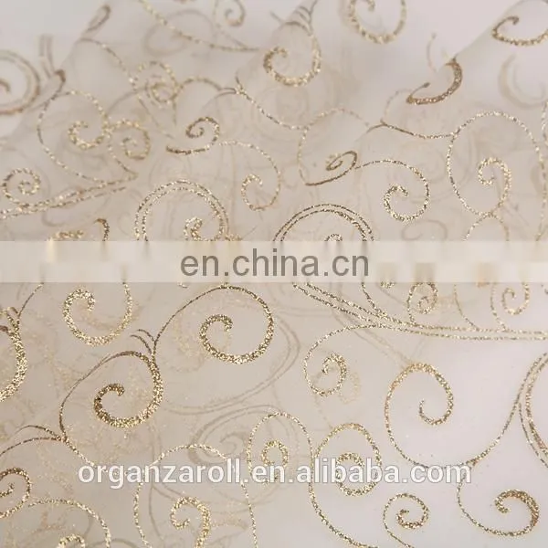 beautiful dress design grid spraying organza fabric