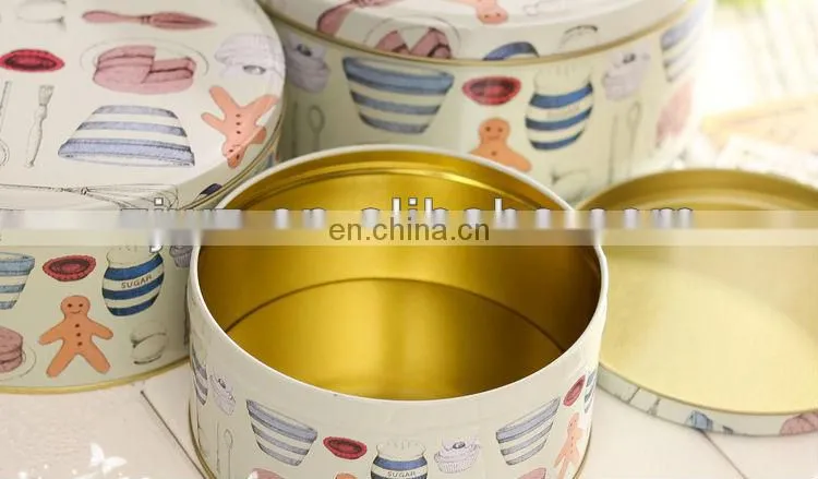 eco-friendly cookies packing metal box