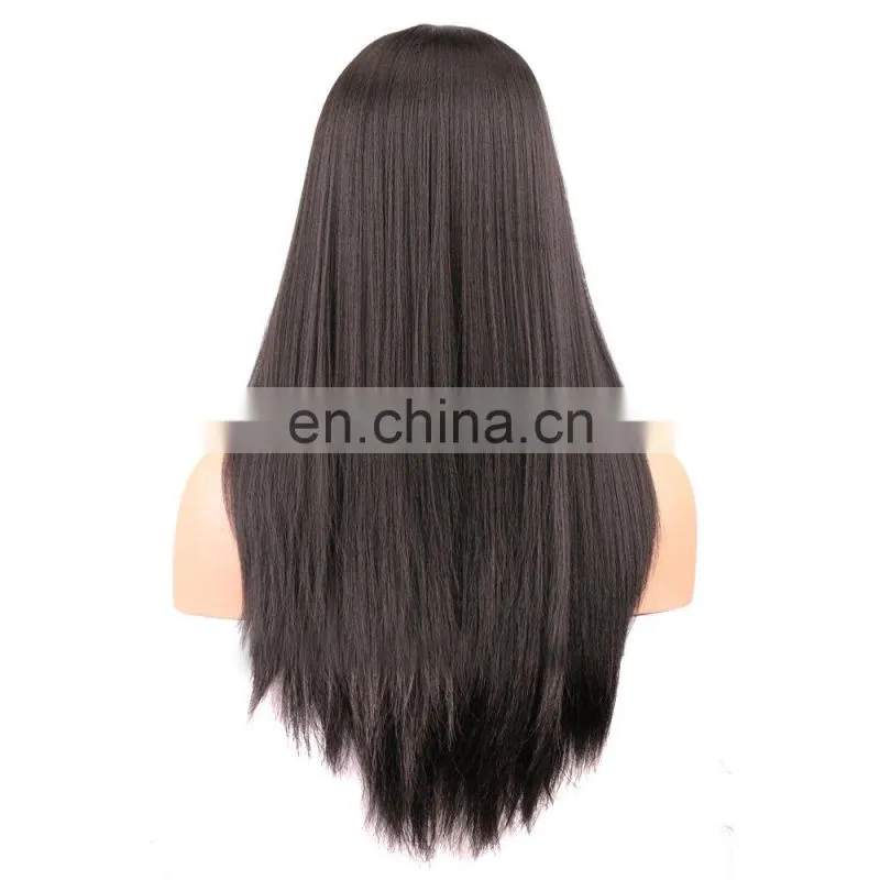 Wholesale hair preplucked straight wave human hair lace front wig