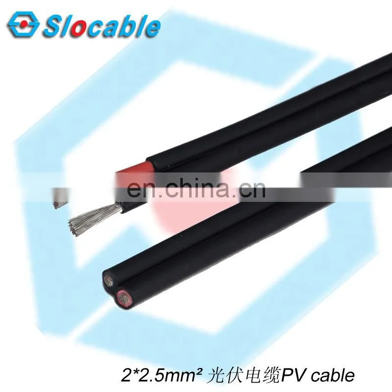 UV Resistance XLPE Dual Core 14 AWG 2.5mm2 Electrical Solar Cable