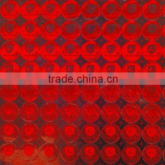 Design of 2 d / 3 d security hologram stickers, one-time use self adhesive hologram label