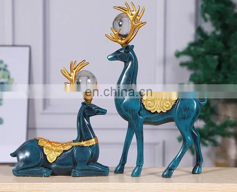 European creativity in the New Year the New Year fortune deer household living room modern study resin ornaments art crafts