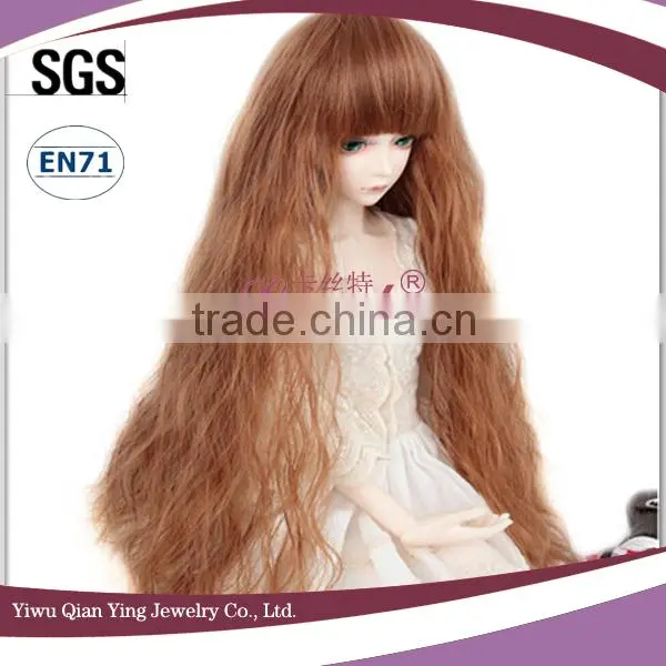 long Fashion brown mohair doll wigs various styles