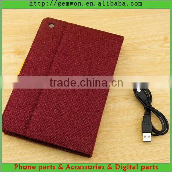 Bluetooth 3.0 Keyboard for iPad Mini with red cloth cose