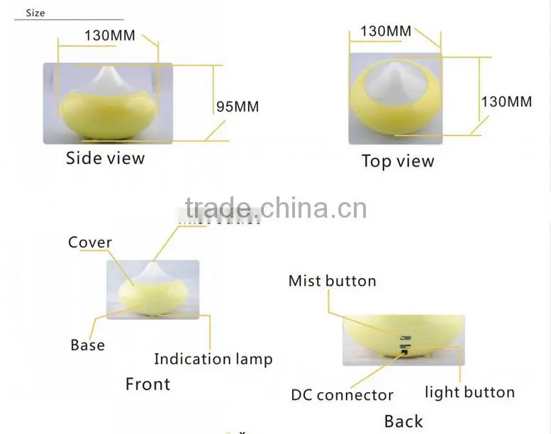 Manual humidity control type cool mist diffuser