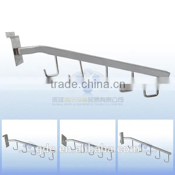 Metal chrome display handbag hanger for crossbar