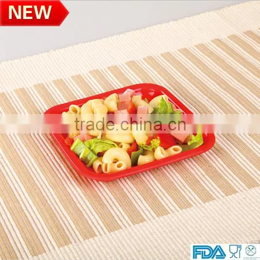 Dinner ware colored silicone 6"square plate