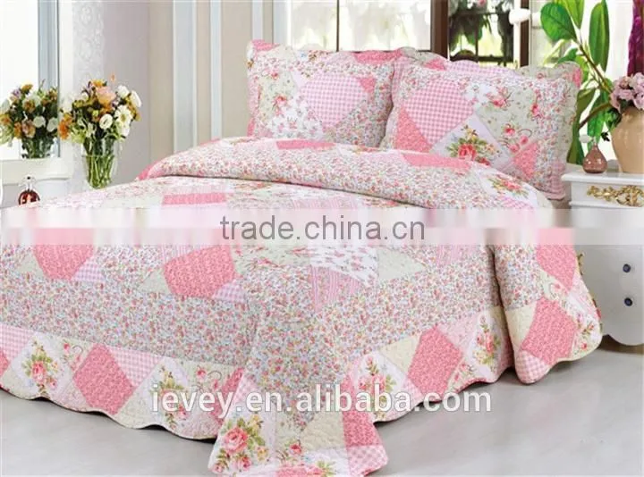 good quality best price reactive printed cotton stripe cheap chinese wholesale bedspreads