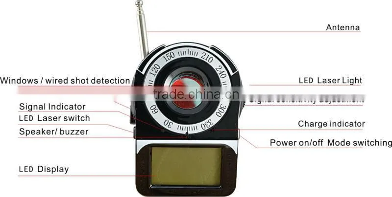 2013 New style Anti Bug Camera Detector Full Band Camera Detector Wireless Signal Detector