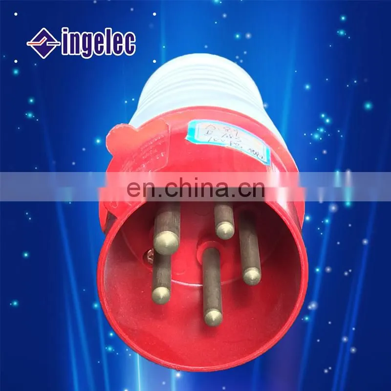 ip44 5 PinS waterproof male and female plug industrial plug and socket ICE309-2