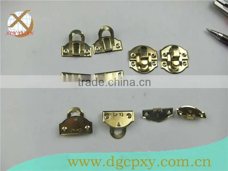 golden cosmetic box lock hardware