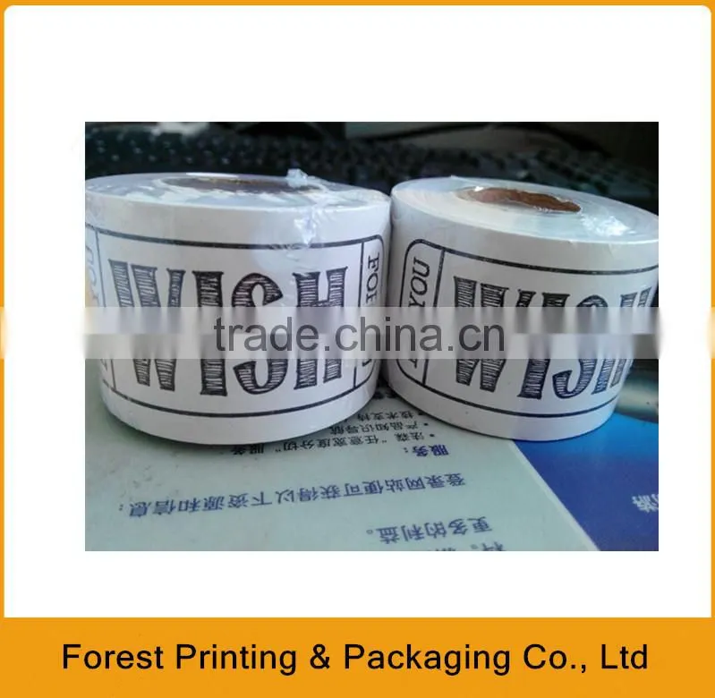 Ticket vending machine ticket,printed ticket roll,raffle ticket