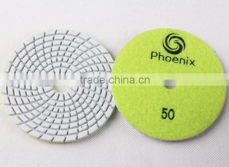 Wet and Dry Flexible Resin Diamond Floor Polishing Pads For Marble