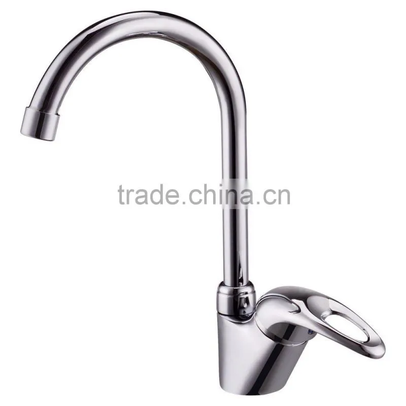 Brass Single Lever Goose Neck Kitchen Sink Faucet Italian Kitchen Faucets