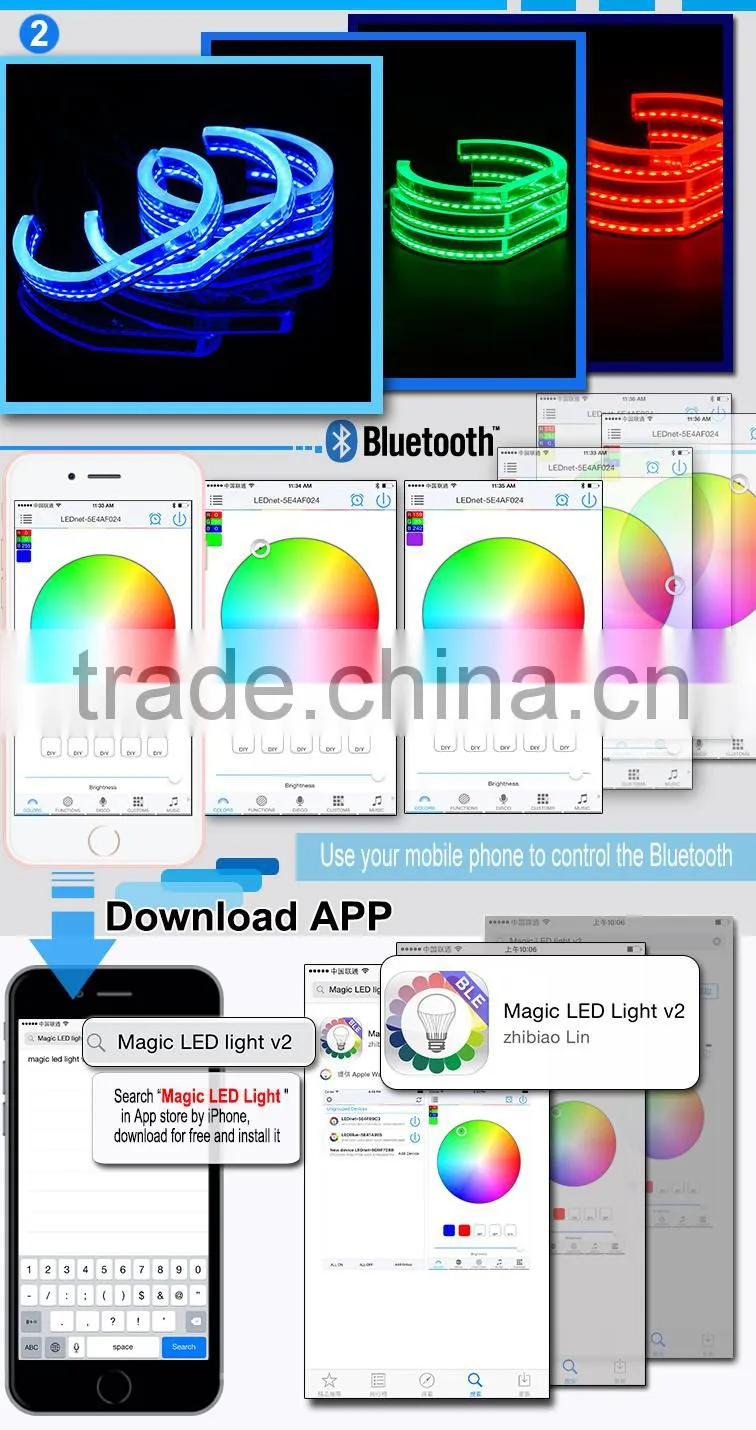 B-deals Supply OEM service square shape led rgb angel eye halo lights