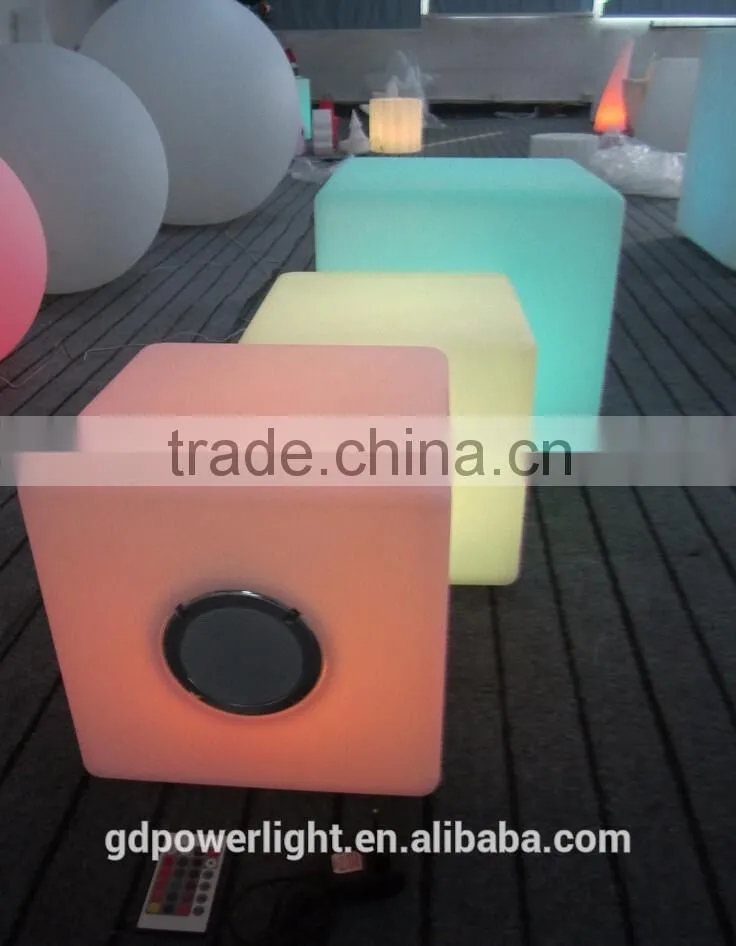 solar LED light cube with bluetooth stereo & remote control & solar YXF-4343BS