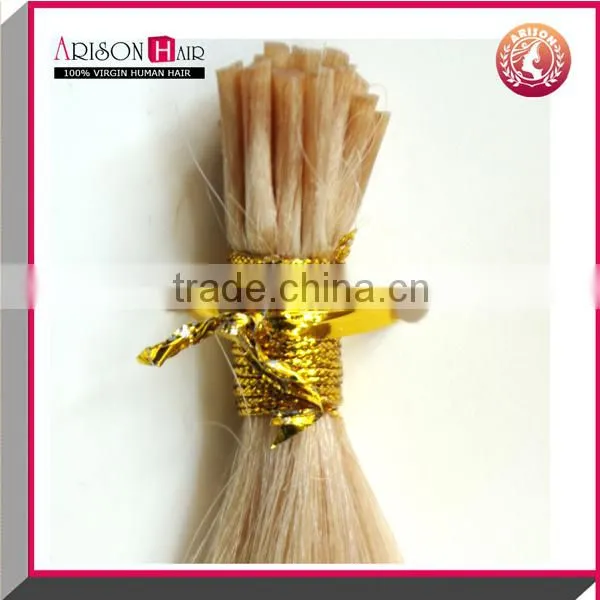 Factory Price Remy Hair Double Drawn i tip hair extensions wholesale