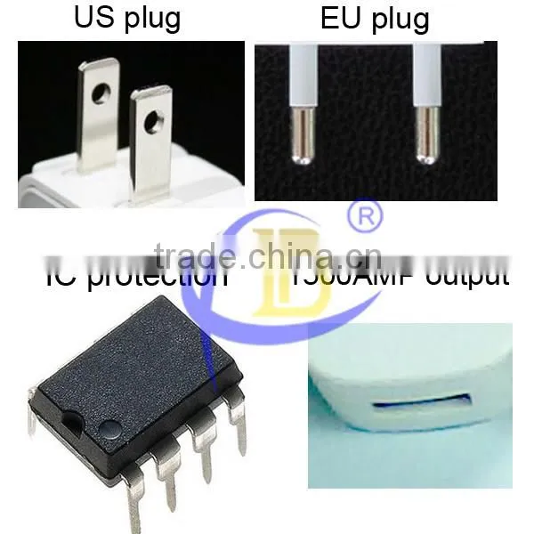 Fast Charging Indicated Light 1.5A USB Travel Charger/Mobile Phone USB Charger