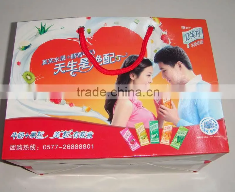 juice bottle shopping paper bag
