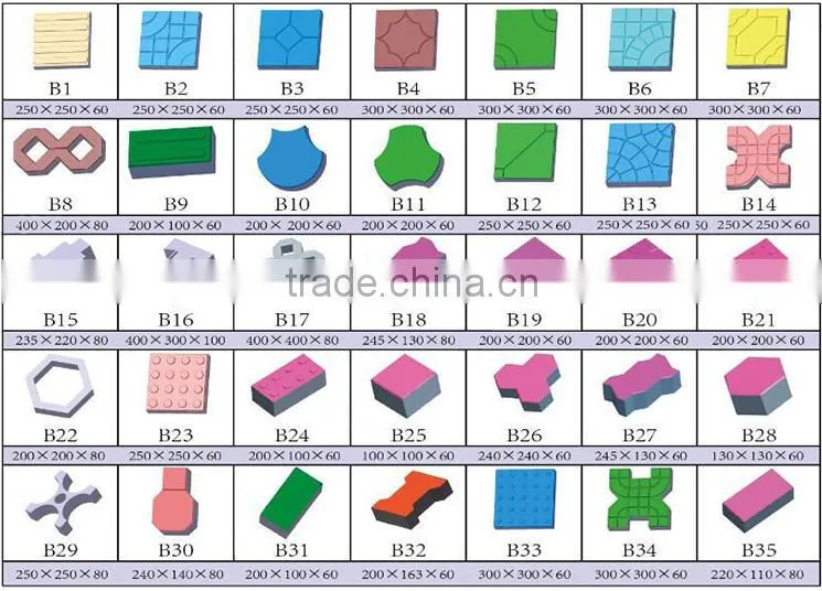 Hydraulic concrete paver color brick making machine for paving road FL150T