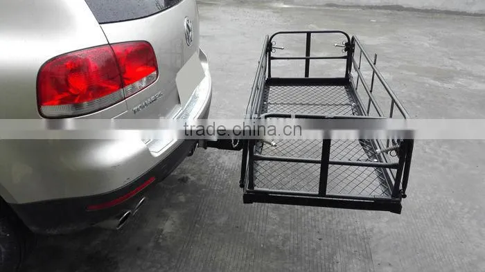 car hitch mount folding cargo carrier