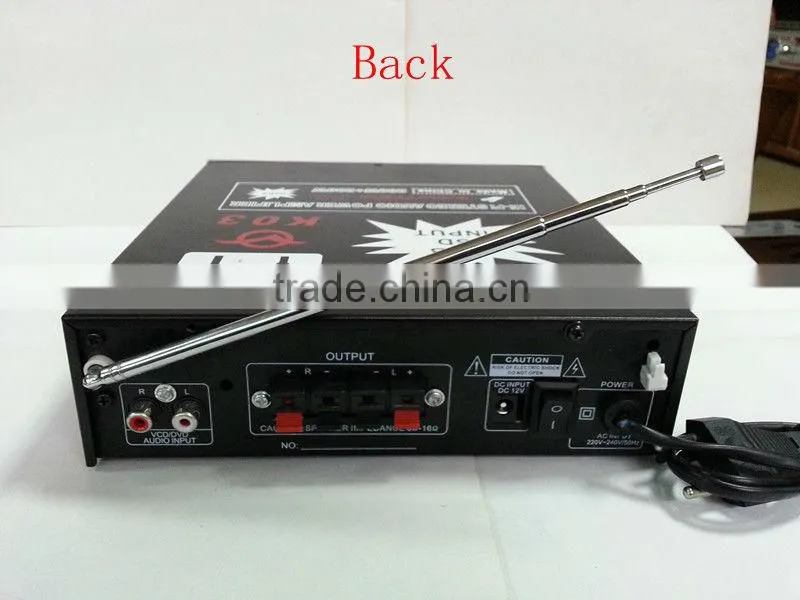 flashlight hf power amplifier YT -K03 with usb/sd/fm