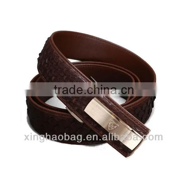 Alibaba china genuine python leather belt men