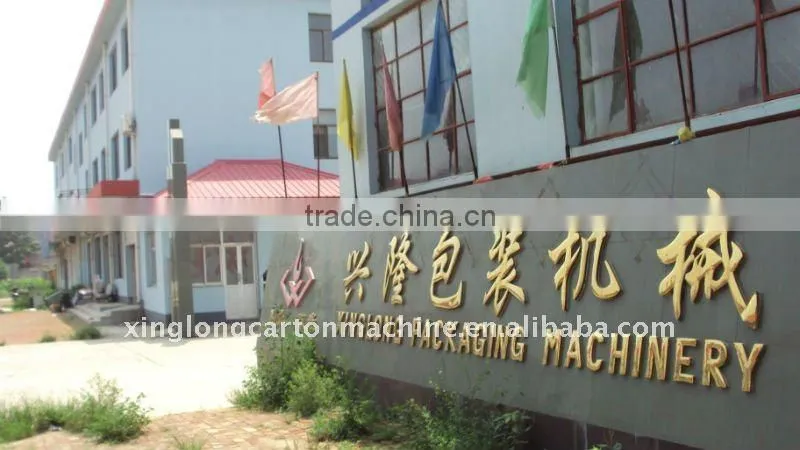 Automatic folder and gluer carton box packing machine