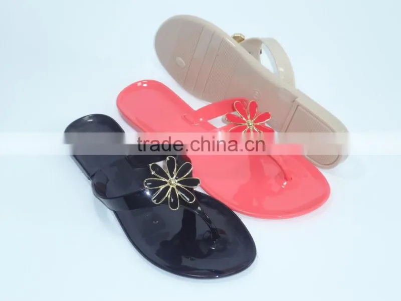 PVC Jelly Good quality T strap Slipper 2015