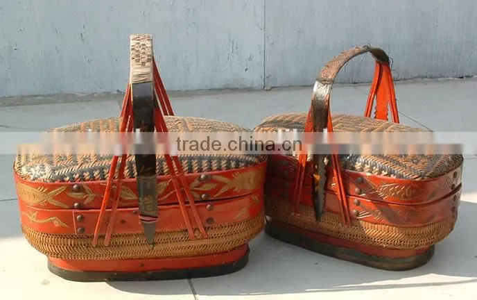 Chinese Antique Furniture-Antique Craft Wicker Basket