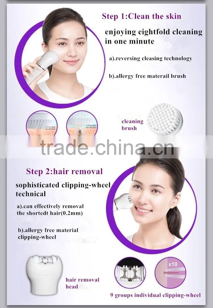 Multifunction facial cleaning brush microdermabrasion skin jet peel machine