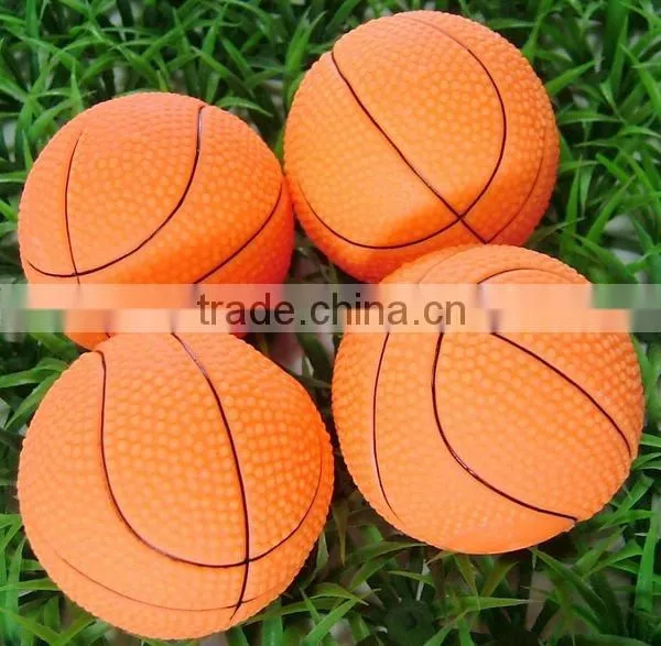pet product display stand-6.5CM basketball dog chew toy