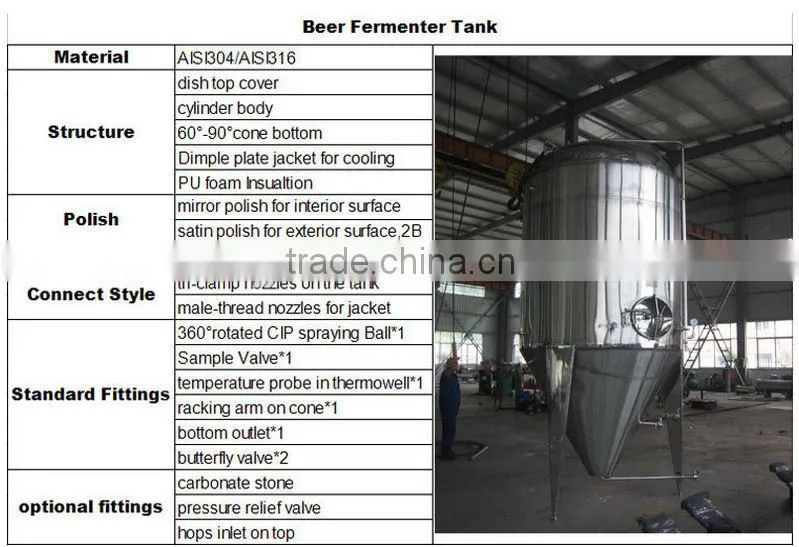 conical beer fermenter brewing equipment brewery fermentation tank for brew equipment fermenter